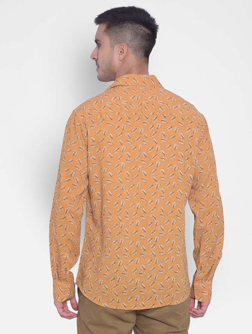 mens leaf print casual shirt - 20311131 -  Standard Image - 3