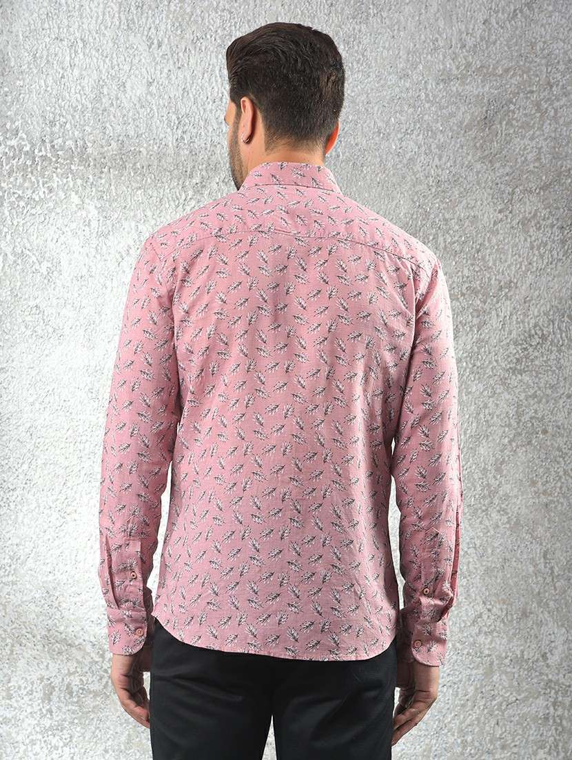 Mens Leaf Print Casual Shirt - 20311176 -  Standard Image - 3
