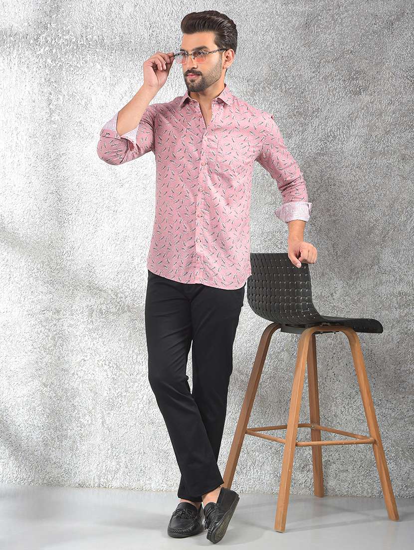 Mens Leaf Print Casual Shirt - 20311176 -  Standard Image - 5
