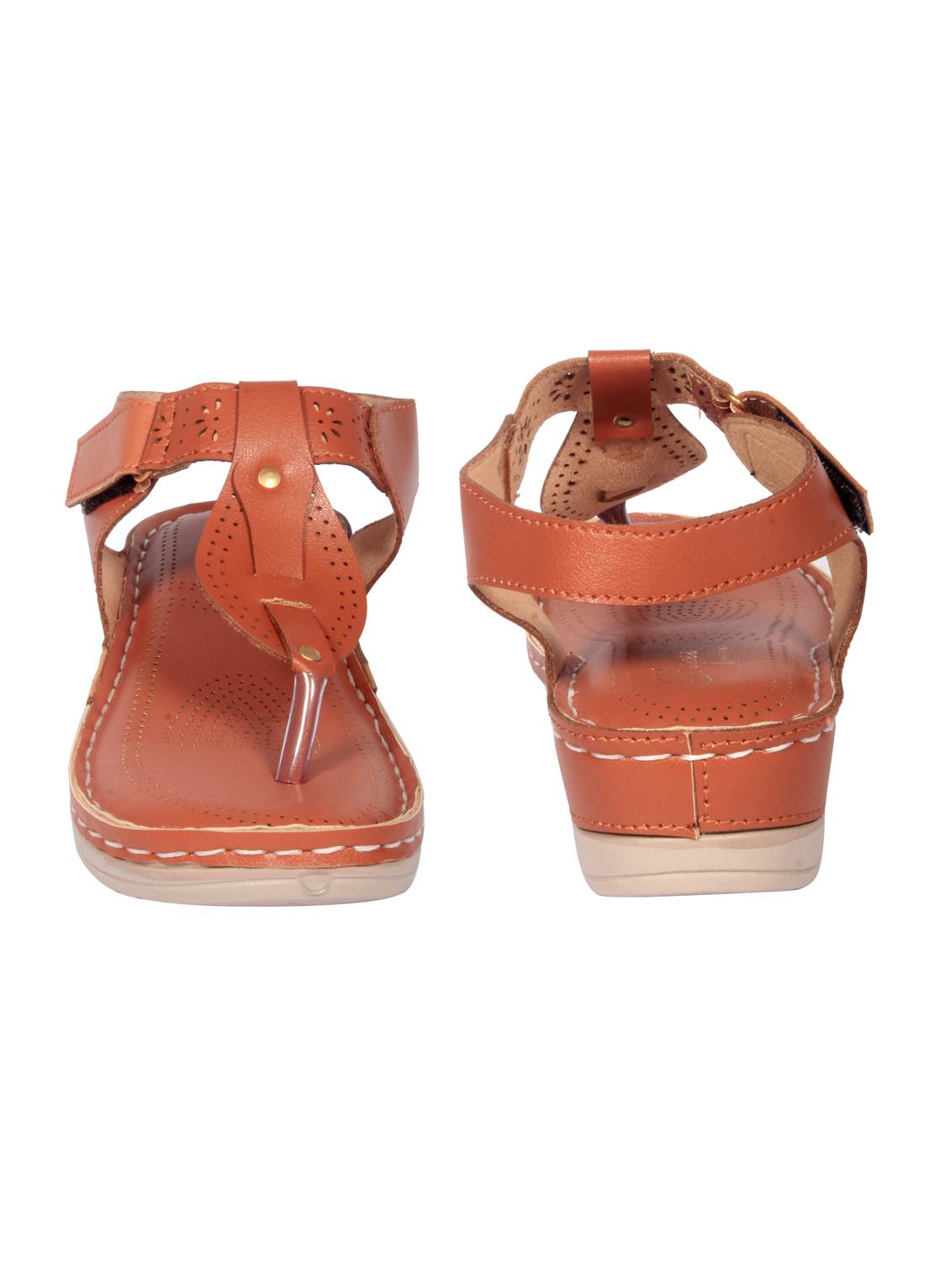 tan solid t-strap sandal - 20311239 - Standard Image - 3