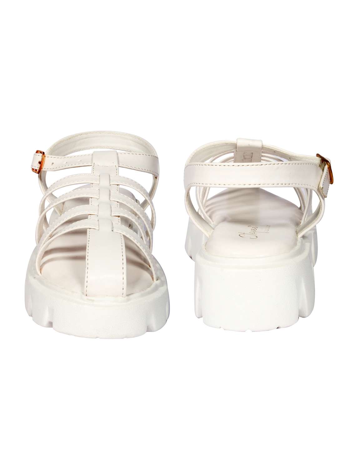 white solid gladiators sandal - 20311246 -  Standard Image - 3