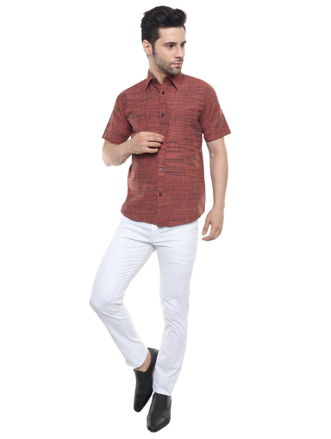 mens melange formal shirt - 20311304 -  Standard Image - 3