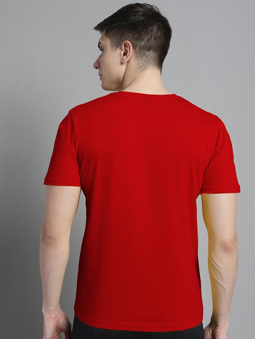 men v-neck chest print typographic t-shirt - 20312156 - Standard Image - 3