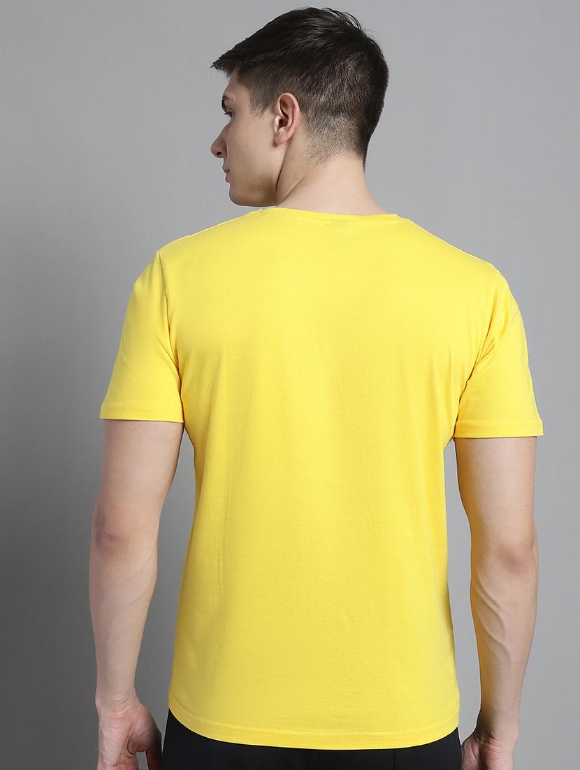 men v-neck graphic chest print t-shirt - 20312172 - Standard Image - 3