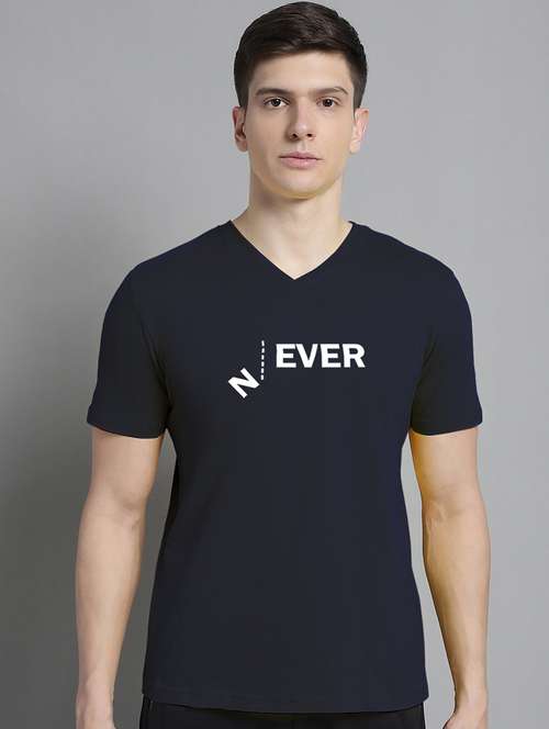men v-neck graphic chest print t-shirt - 20312252 - Standard Image - 0