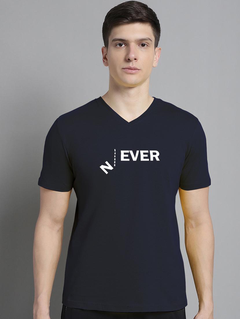 men v-neck graphic chest print t-shirt - 20312252 - Zoom Image - 0