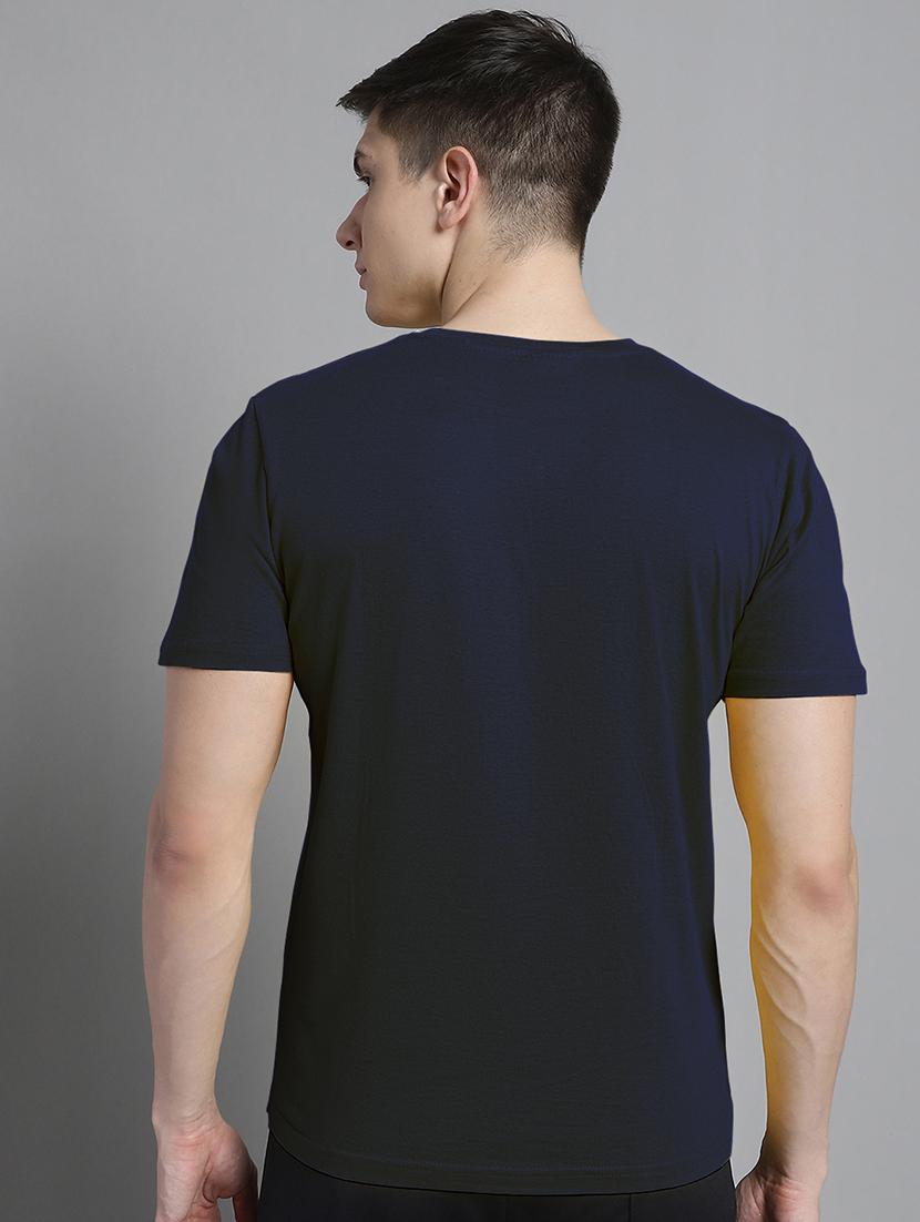 men v-neck graphic chest print t-shirt - 20312252 - Standard Image - 3