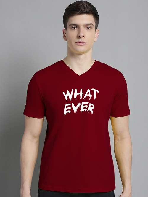 men v-neck graphic chest print t-shirt - 20312259 -  Standard Image - 0