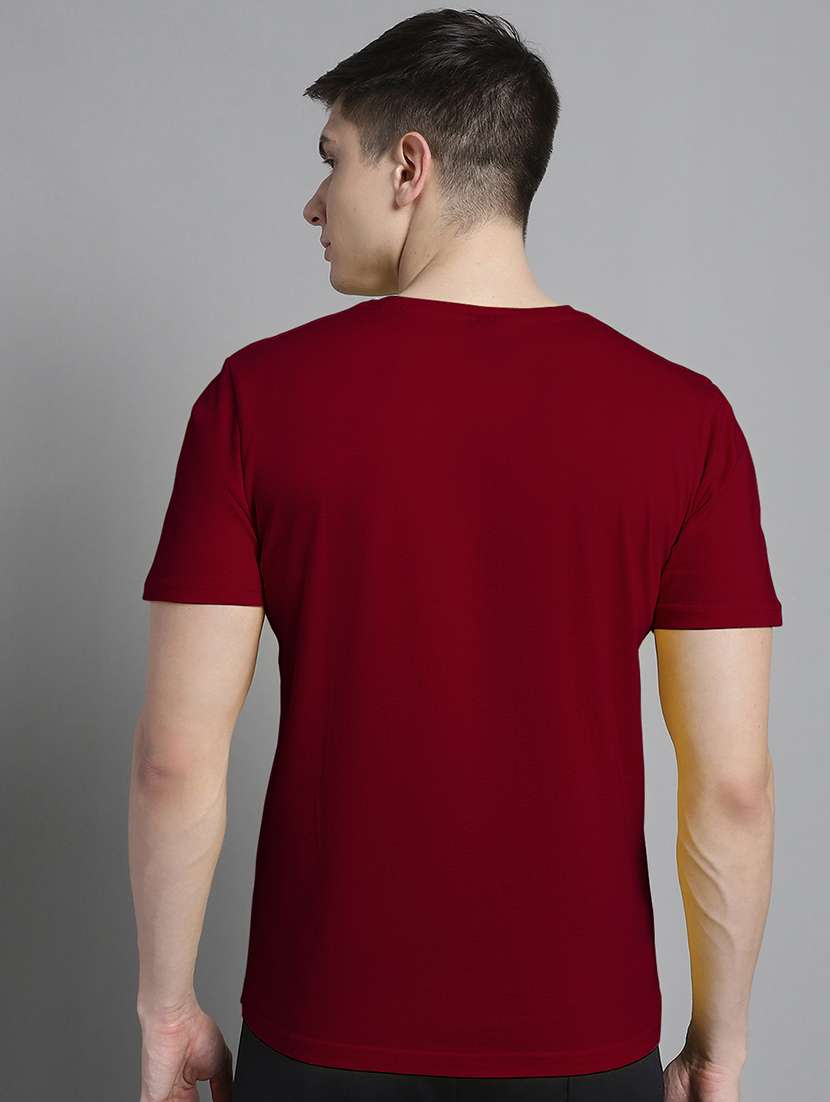 men v-neck graphic chest print t-shirt - 20312259 -  Standard Image - 3