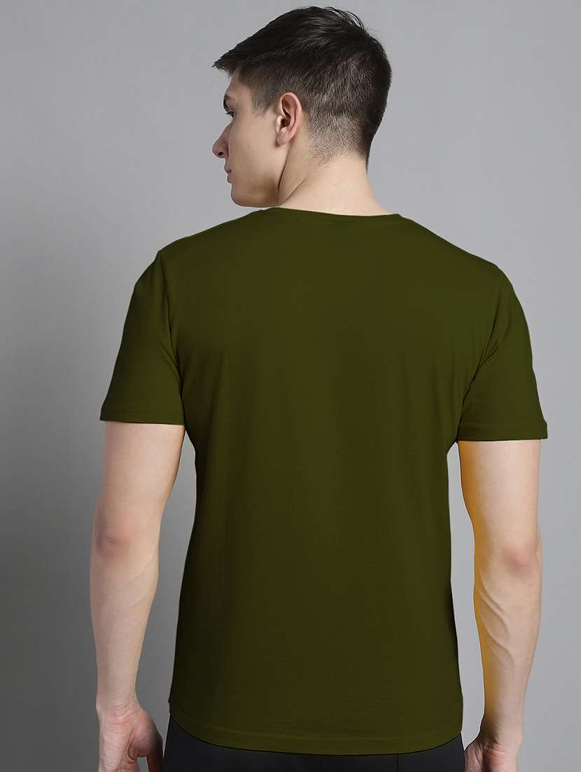 men v-neck chest printed t-shirt - 20312283 -  Standard Image - 3