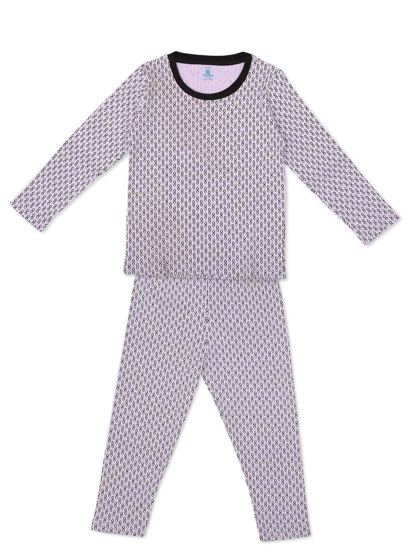 purple printed pyjama nightwear set