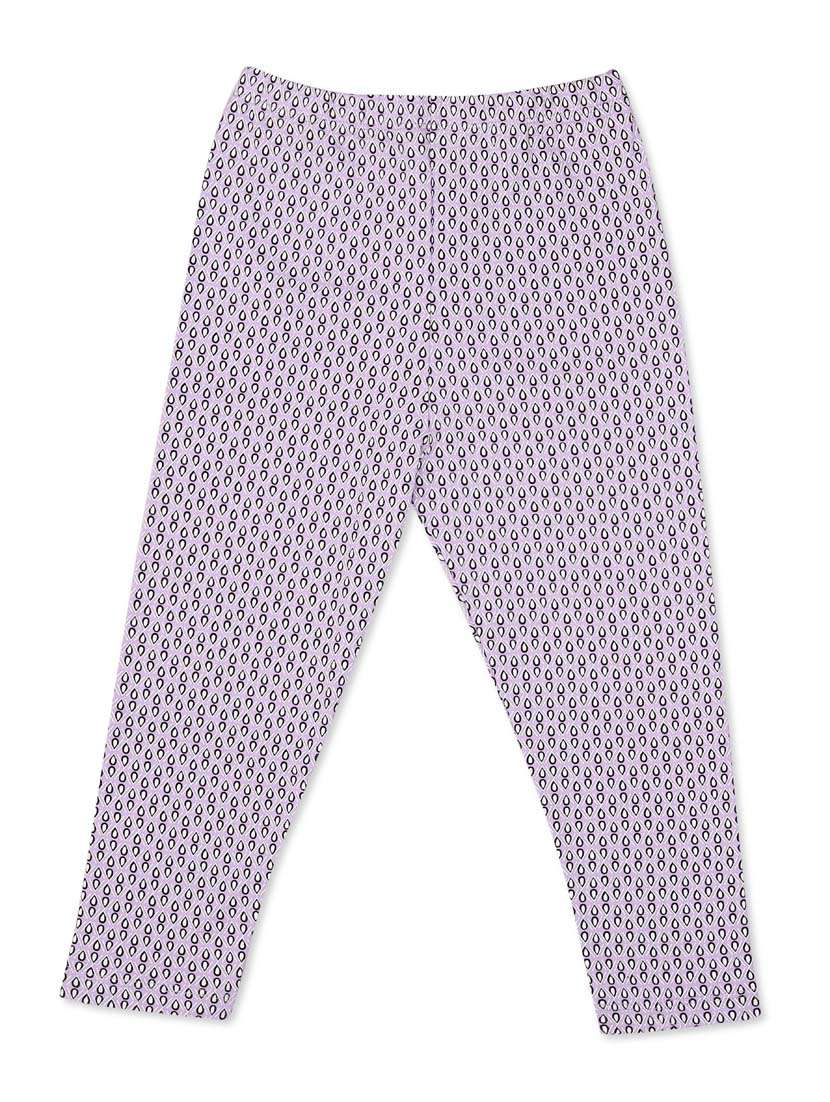 purple printed pyjama nightwear set - 20316024 -  Standard Image - 3