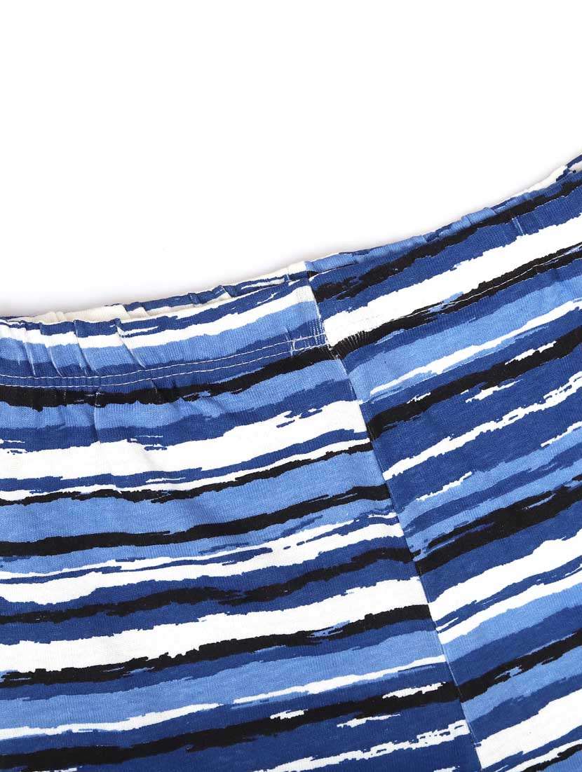 blue printed pyjama nightwear set - 20316026 -  Standard Image - 5