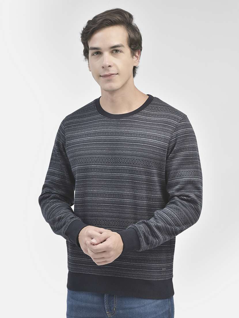mens striped sweatshirt