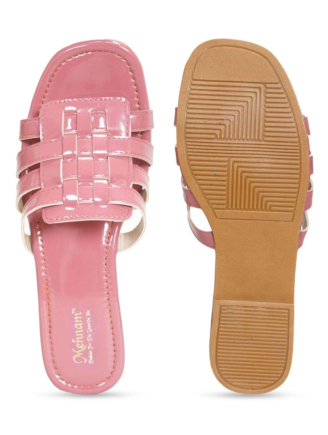 pink patent leather slip on sandals - 20317042 -  Standard Image - 5