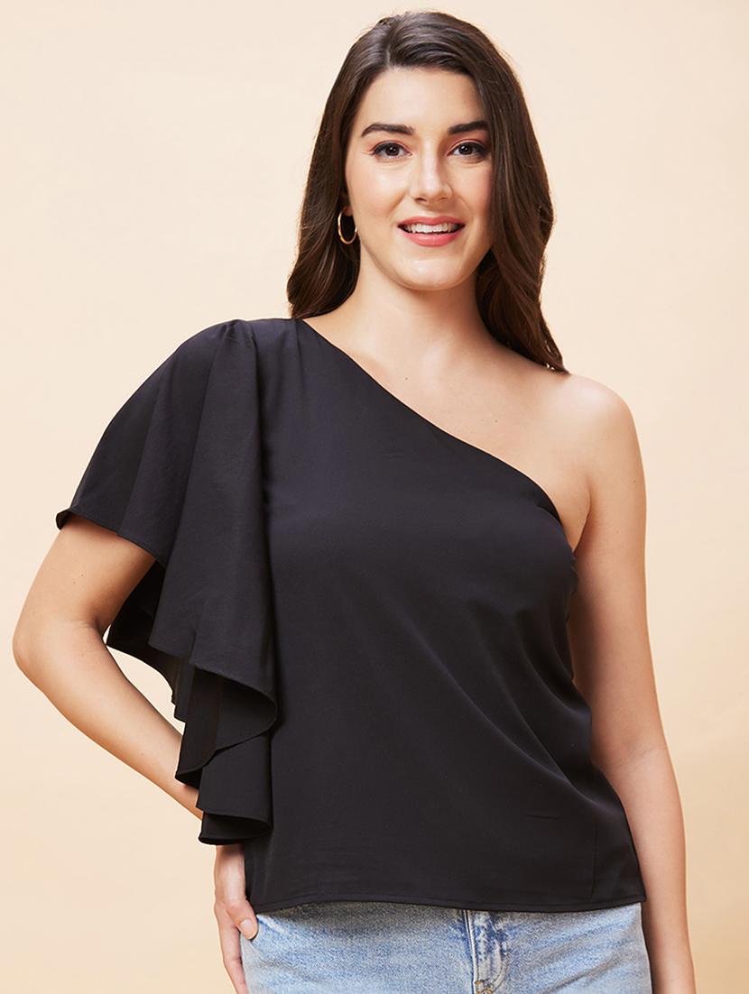 women black polyester regular top - 20318634 - Zoom Image - 0