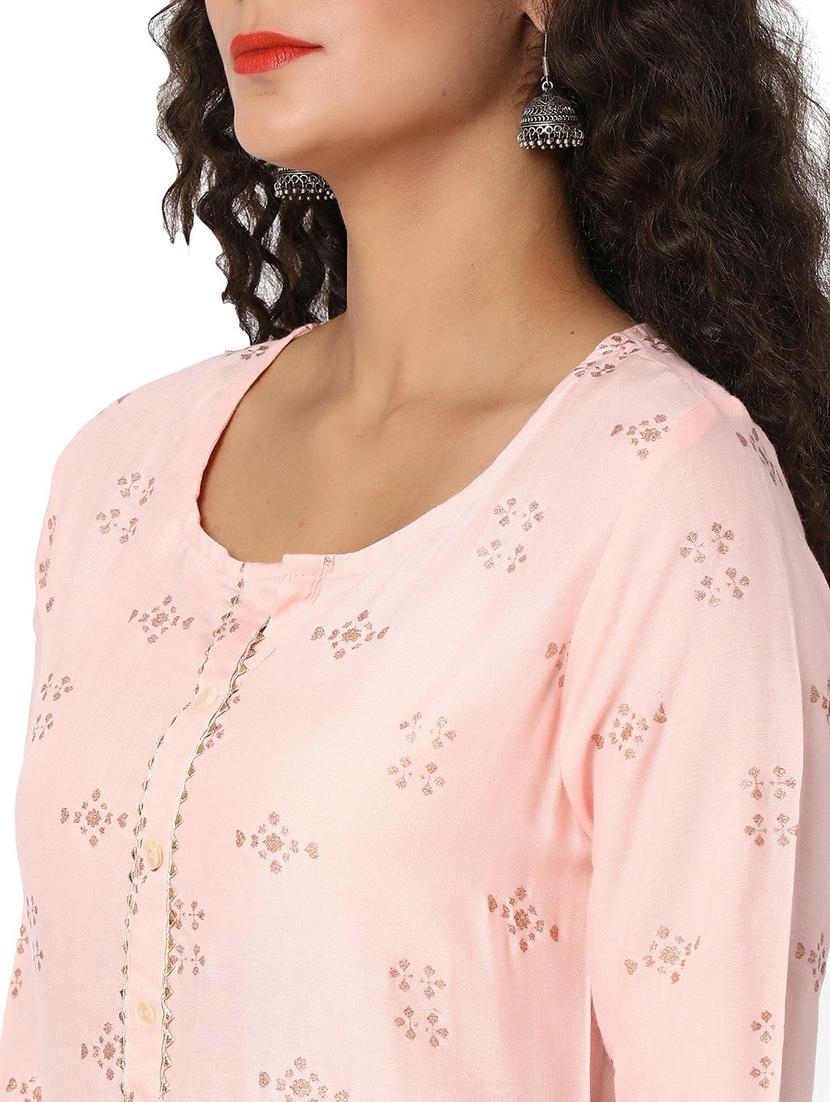 women rosewater round neck straight kurta - 20319651 - Standard Image - 5