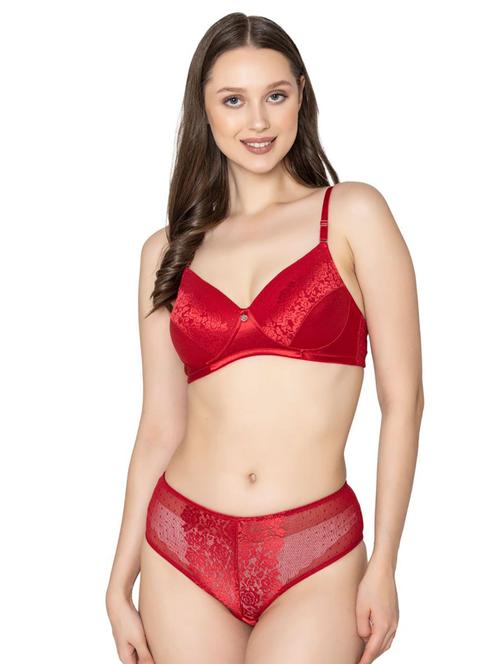 red lace bra and panty set - 20322104 - Standard Image - 0