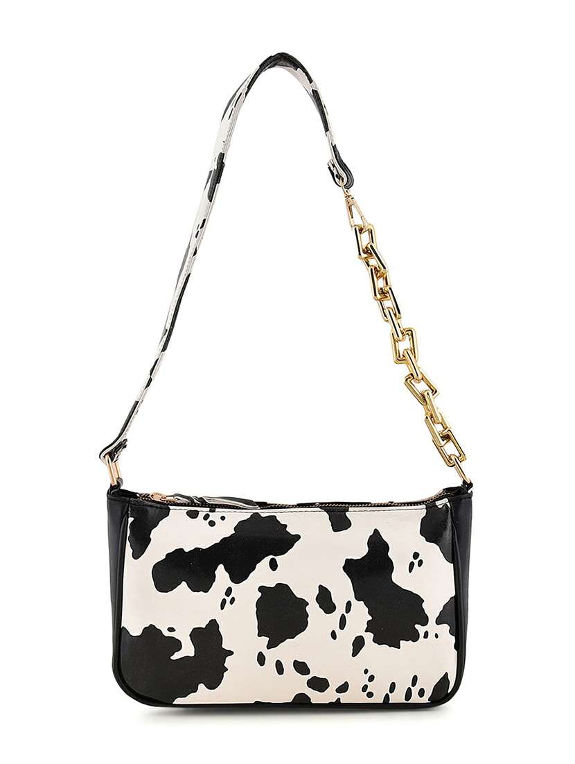 white leatherette (pu) hobo handbag
