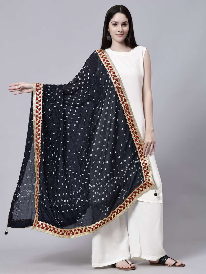 black chiffon dupatta