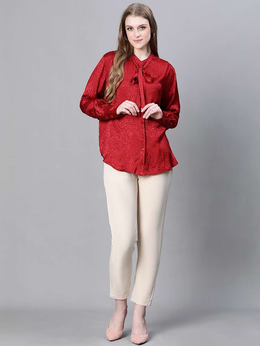 red self design regular top - 20322881 -  Standard Image - 3