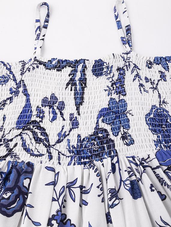 white floral print shoulder strap a-line dress - 20322924 - Standard Image - 3