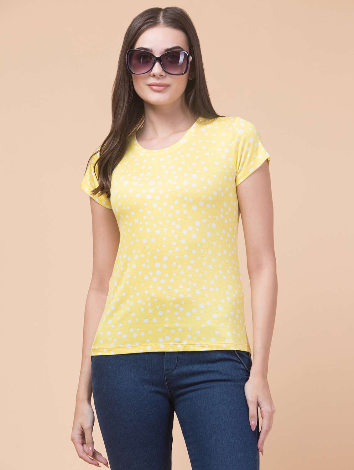 women's all over print round neck t-shirt - 20323086 - Standard Image - 5