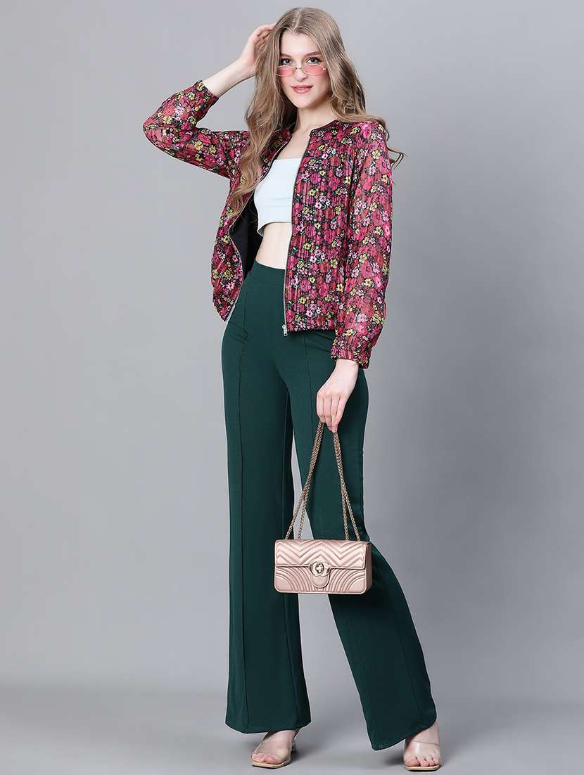 multi color floral print regular jacket - 20323123 -  Standard Image - 3