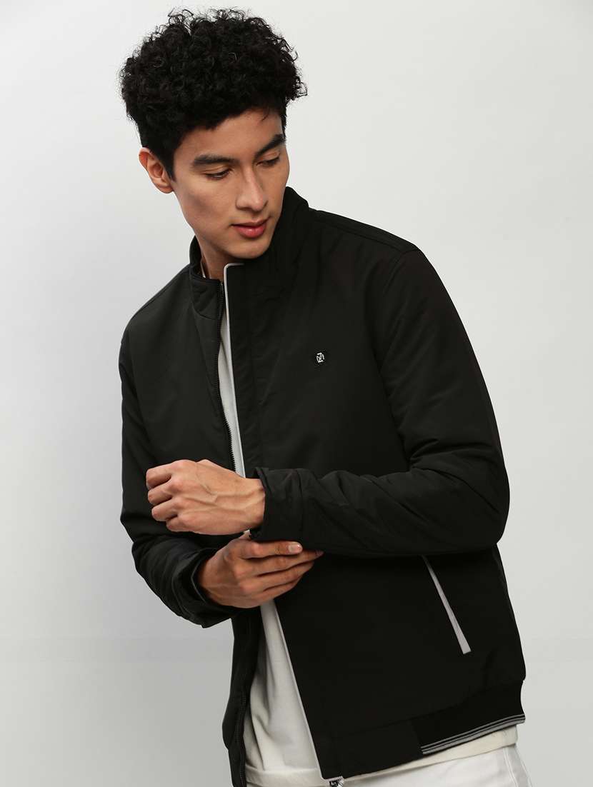 black nylon bomber jacket - 20325201 -  Standard Image - 3
