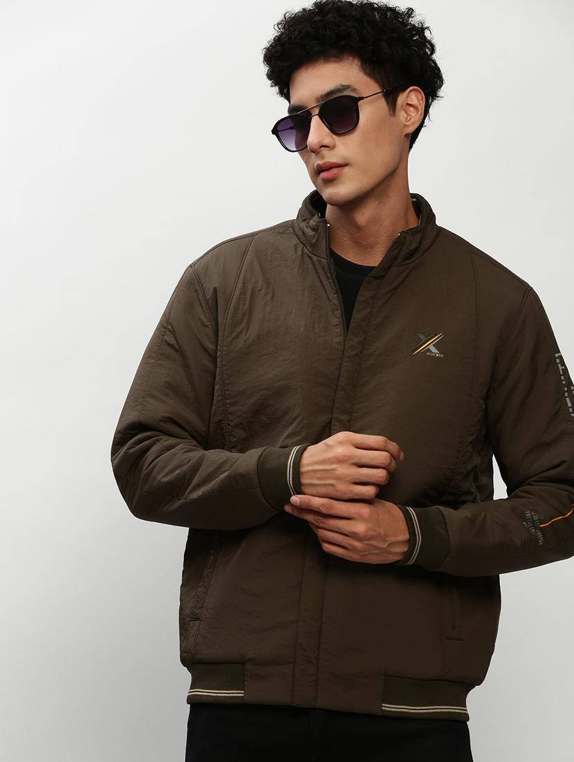 olive green nylon bomber jacket - 20325222 - Standard Image - 3