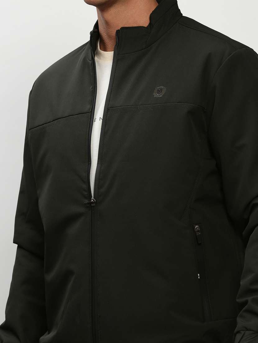 olive green nylon bomber jacket - 20325233 - Standard Image - 5