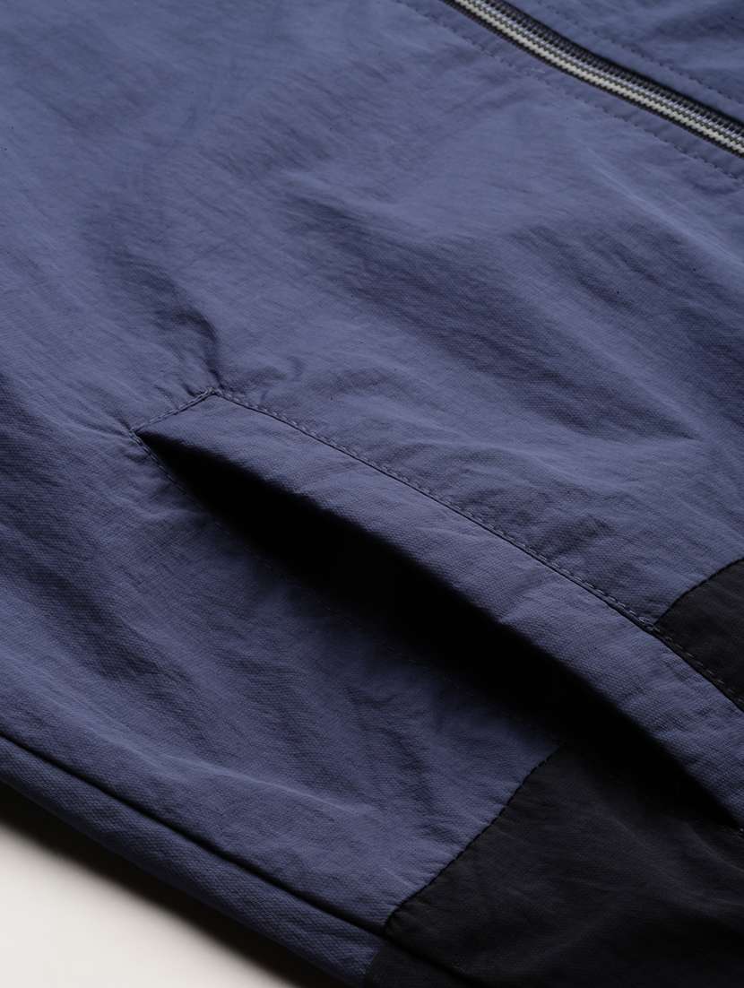 navy blue nylon bomber jacket - 20325244 -  Standard Image - 8