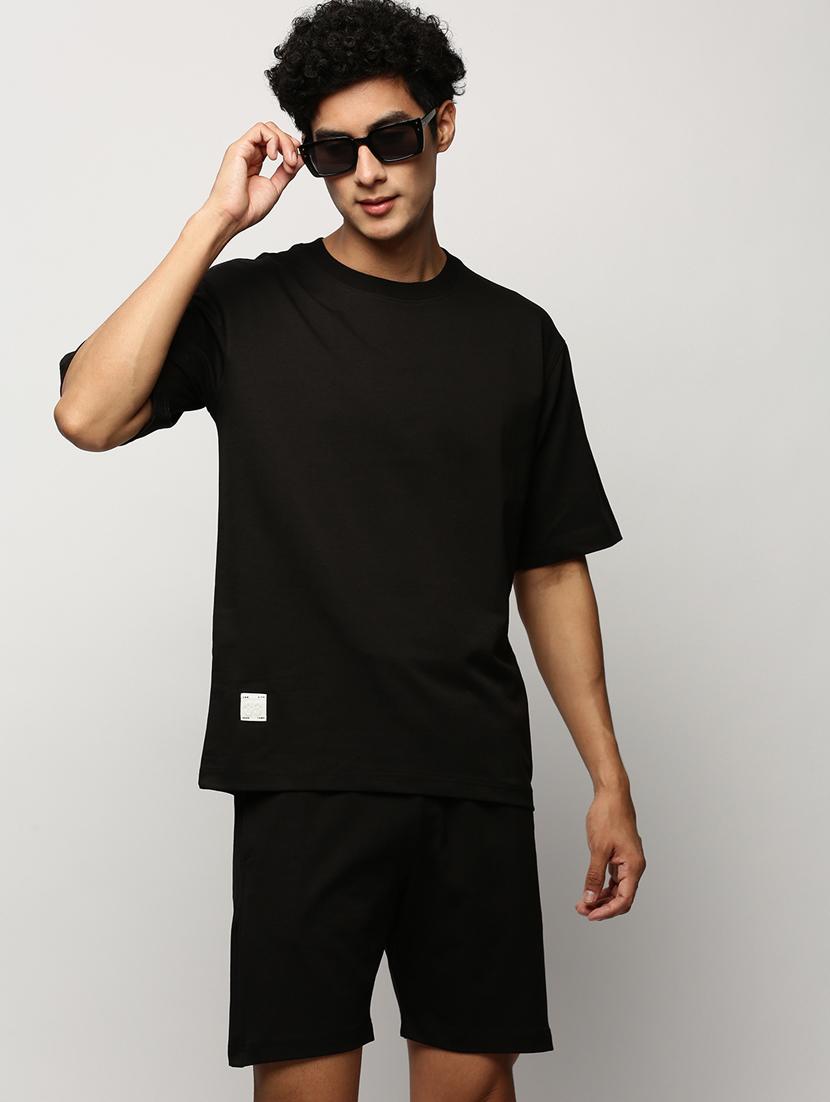 men round neck solid co-ord set - 20325256 - Standard Image - 3