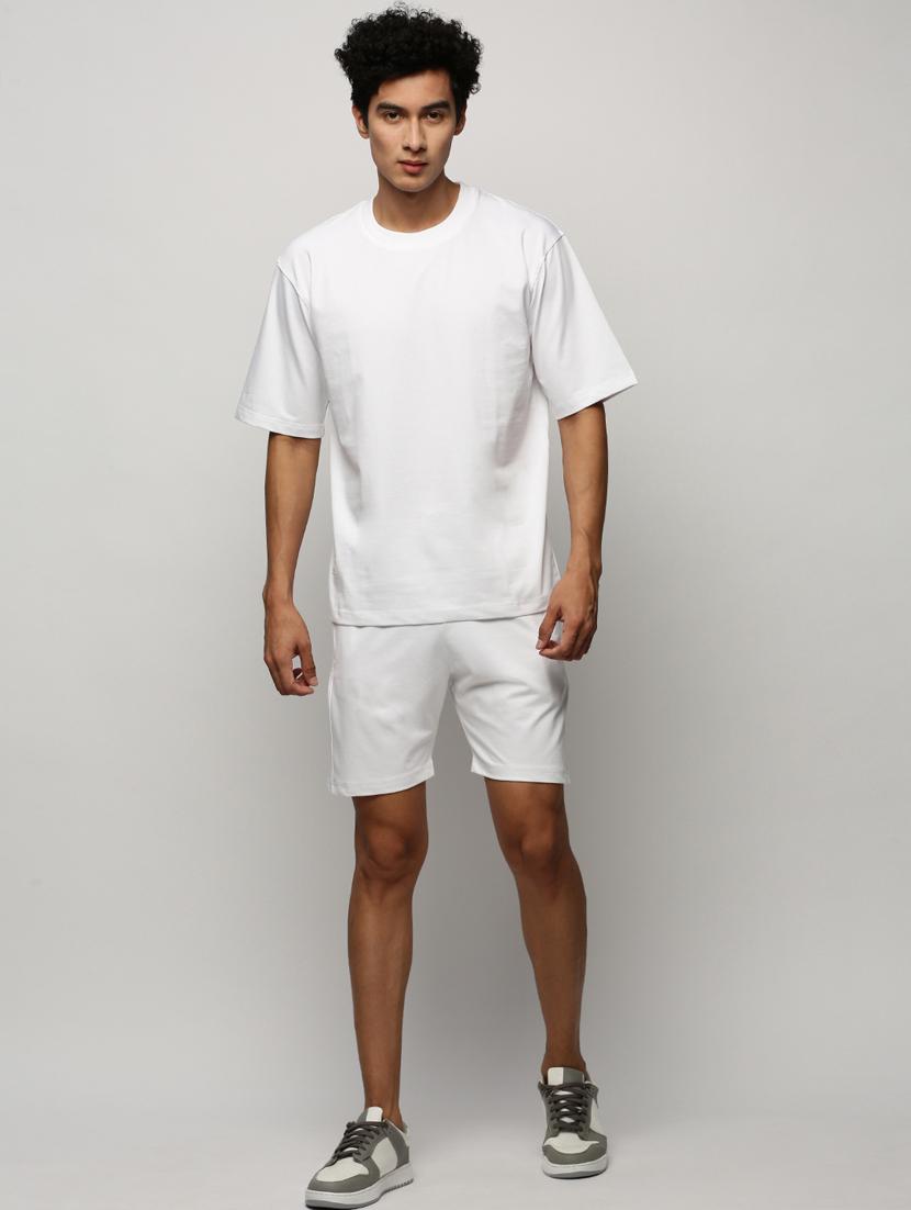 men round neck solid co-ord set - 20325257 - Zoom Image - 0