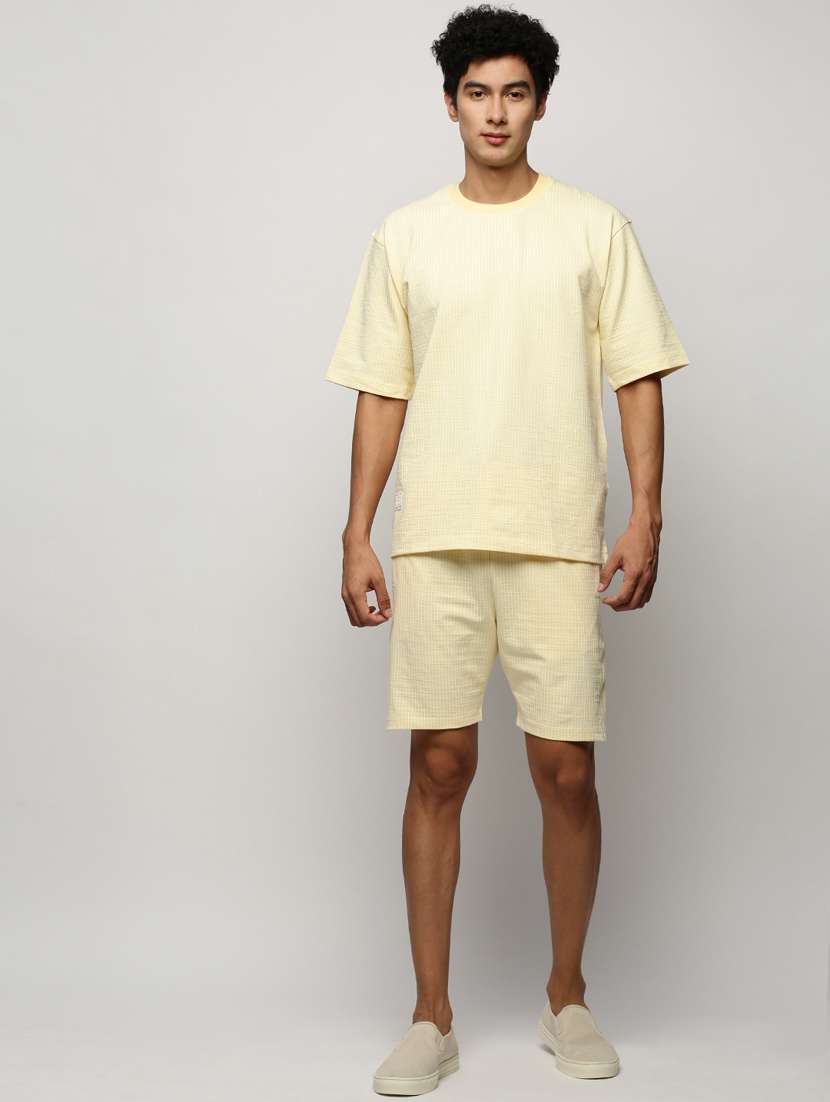 men round neck shorts & t-shirt co-ord set - 20325264 -  Zoom Image - 0