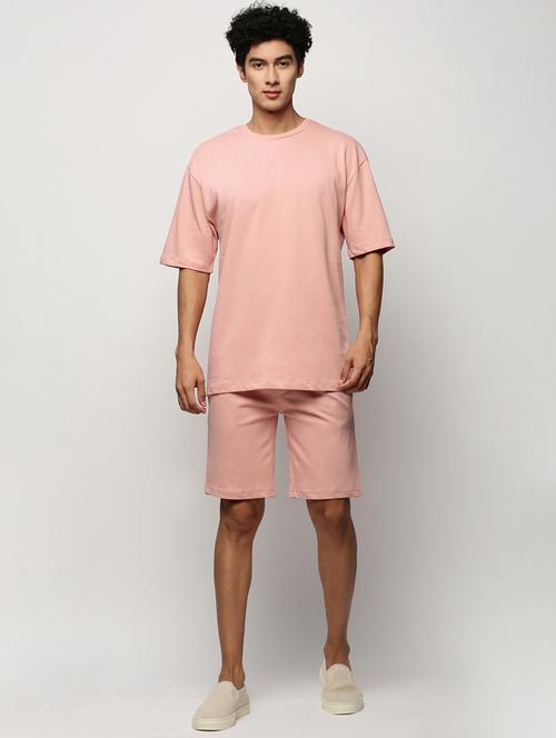 men round neck shorts & t-shirt co-ord set - 20325291 - Standard Image - 0