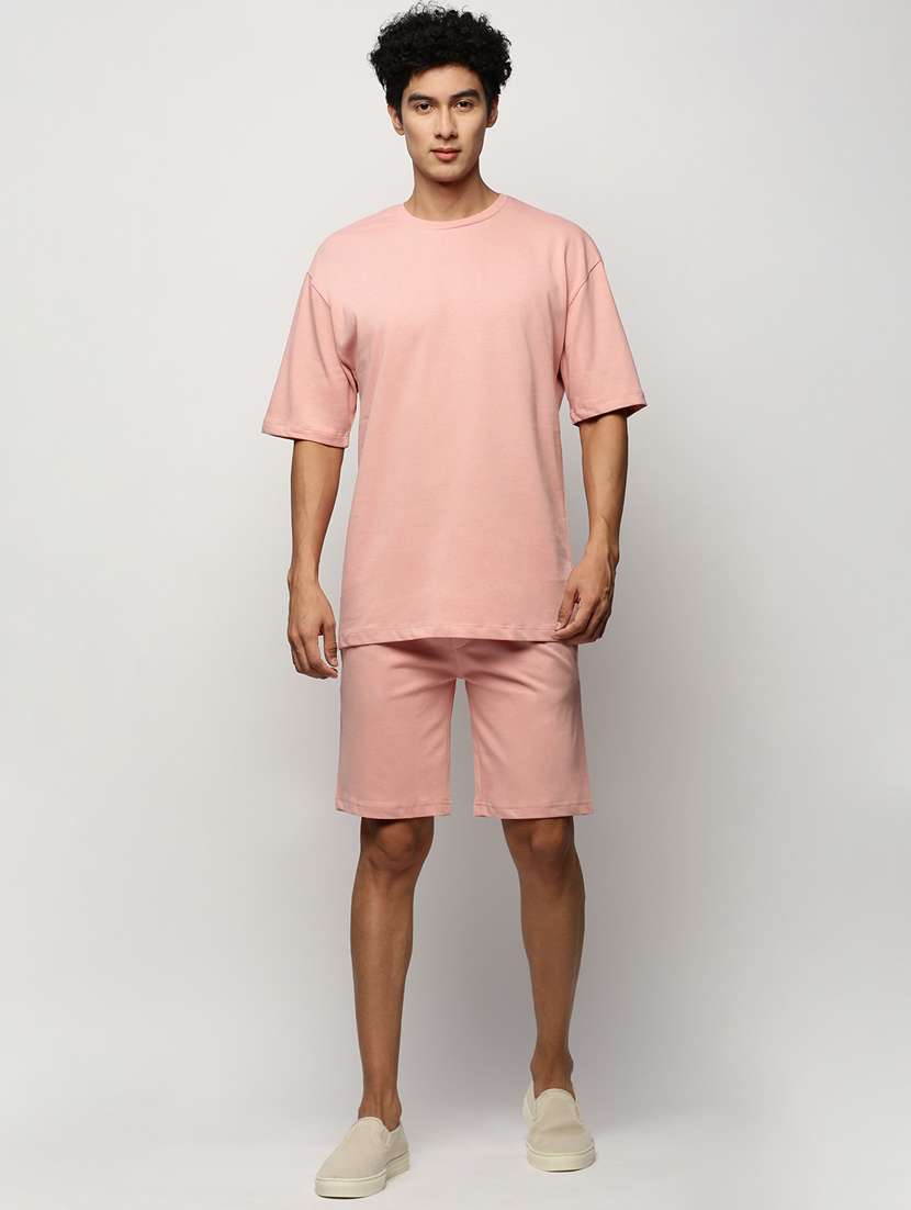 men round neck shorts & t-shirt co-ord set - 20325291 - Zoom Image - 0