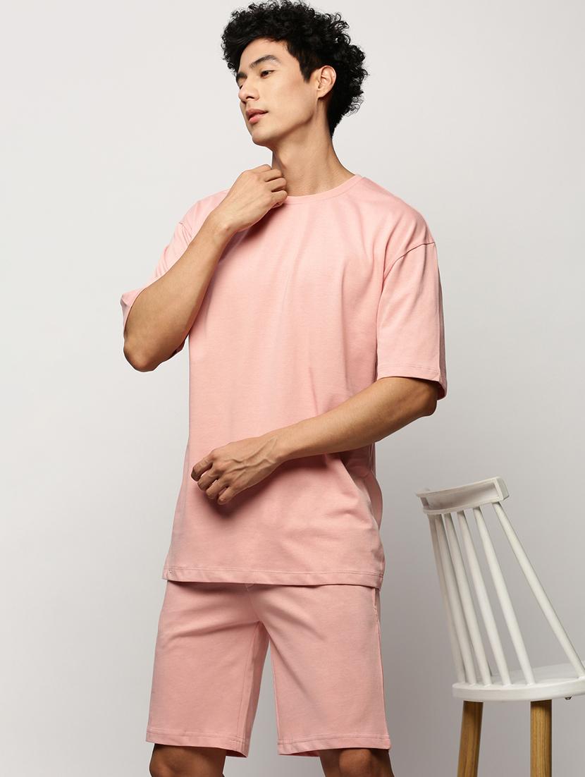 men round neck shorts & t-shirt co-ord set - 20325291 - Standard Image - 3