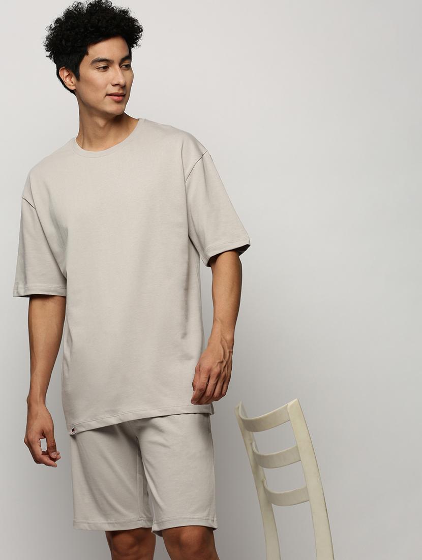 men round neck shorts & t-shirt co-ord set - 20325293 - Standard Image - 3