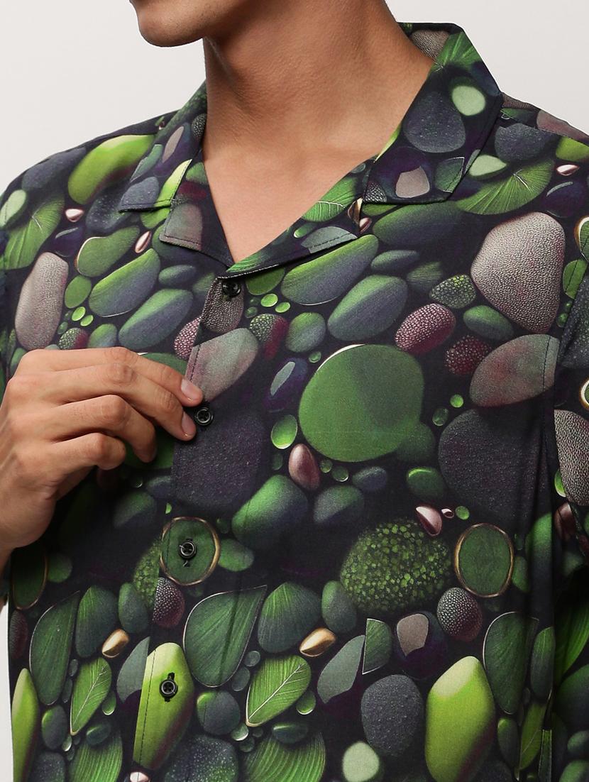 men green printed co-ord set - 20325301 - Standard Image - 5