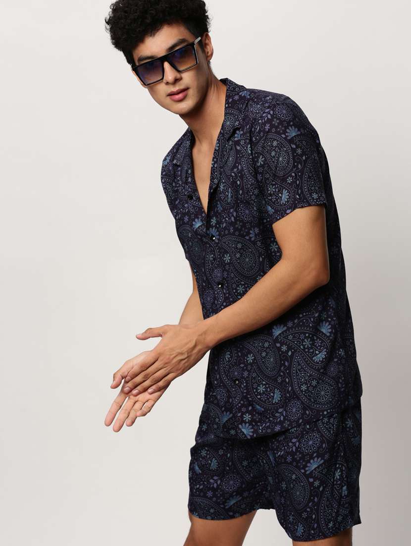 blue paisley print co-ord set - 20325311 -  Standard Image - 3