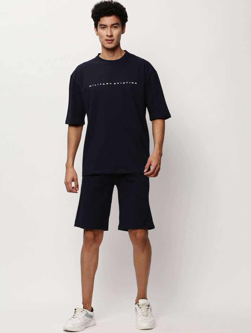 blue typographic print co-ord set - 20325323 -  Zoom Image - 0