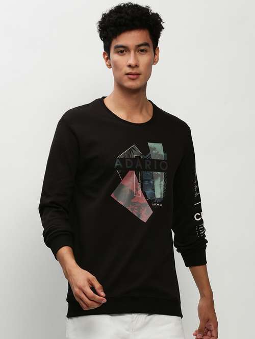 mens front print sweatshirt - 20325331 - Standard Image - 0