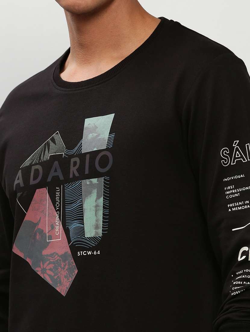 mens front print sweatshirt - 20325331 - Standard Image - 5