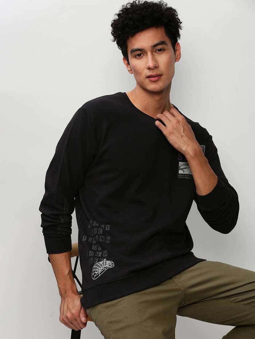 mens placement print sweatshirt - 20325335 - Standard Image - 3