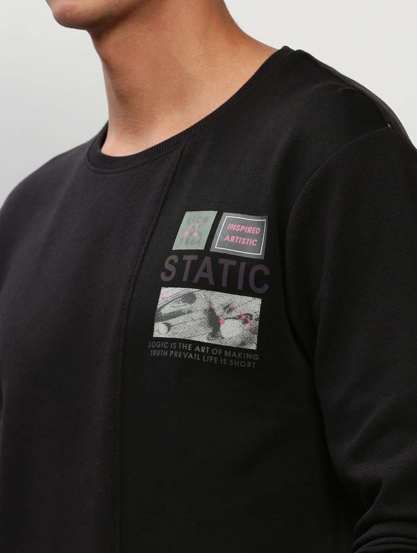 mens placement print sweatshirt - 20325335 - Standard Image - 5