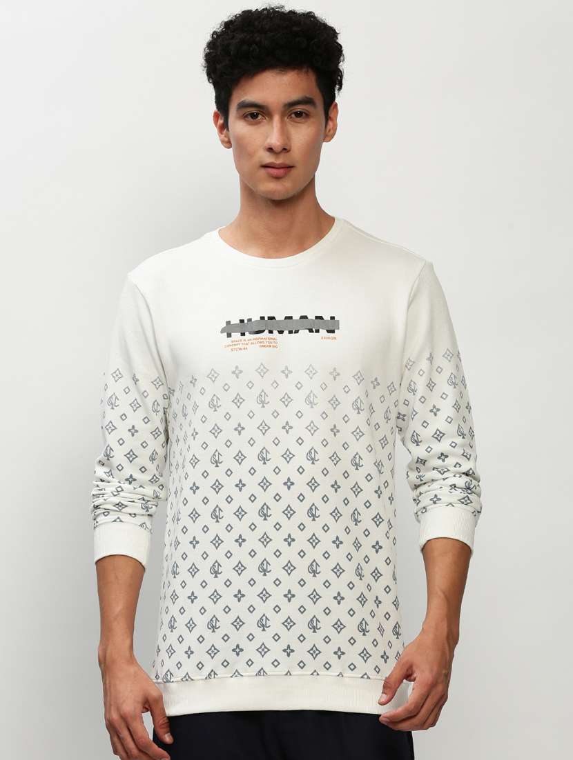 mens front print sweatshirt - 20325346 -  Zoom Image - 0