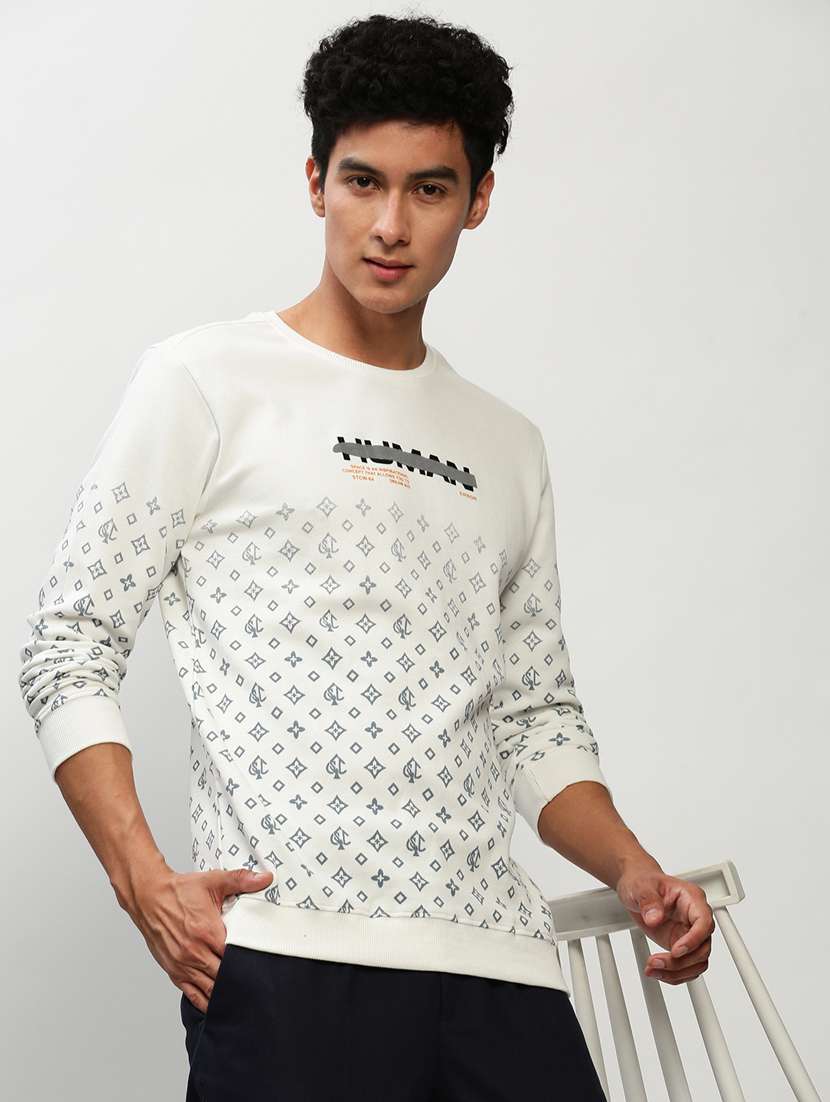 mens front print sweatshirt - 20325346 - Standard Image - 3