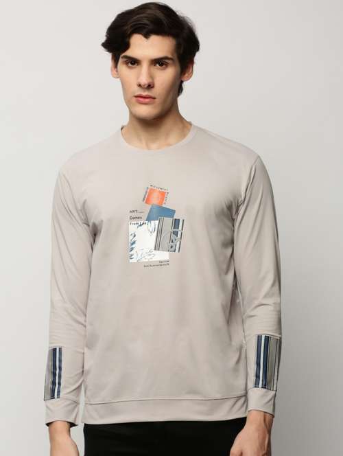 mens chest print sweatshirt - 20325349 - Standard Image - 0