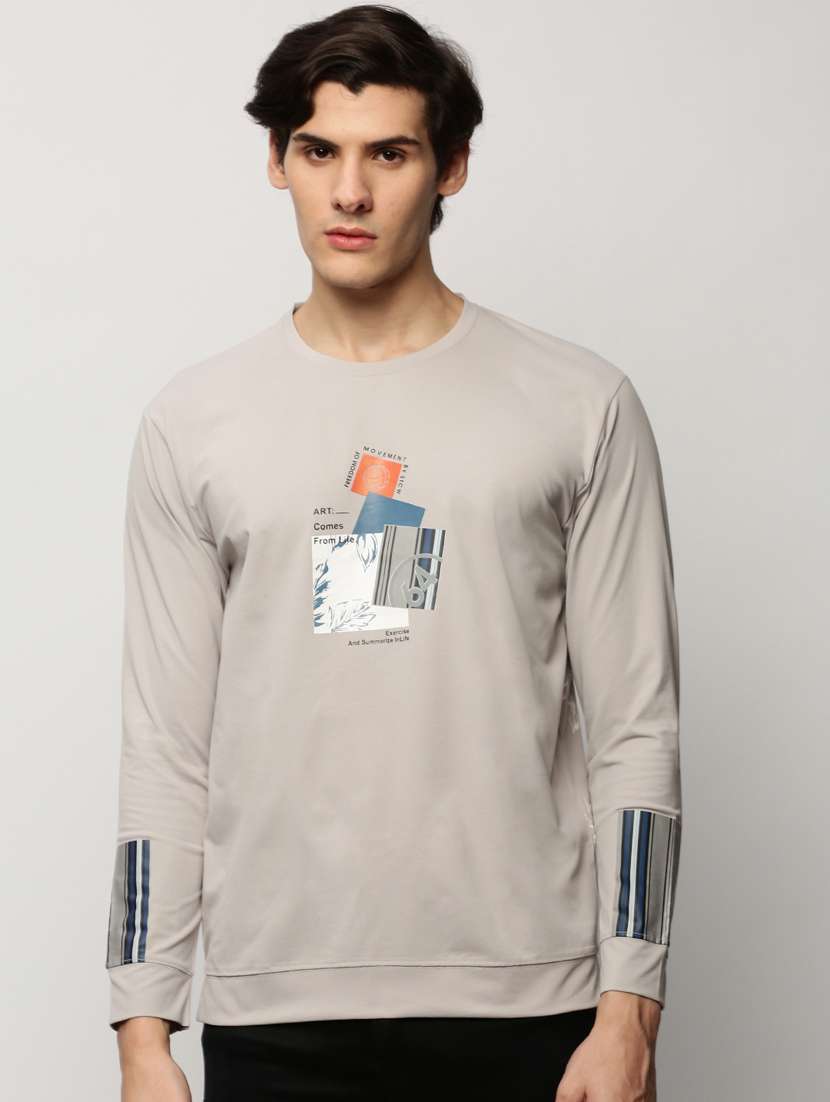 mens chest print sweatshirt - 20325349 - Zoom Image - 0